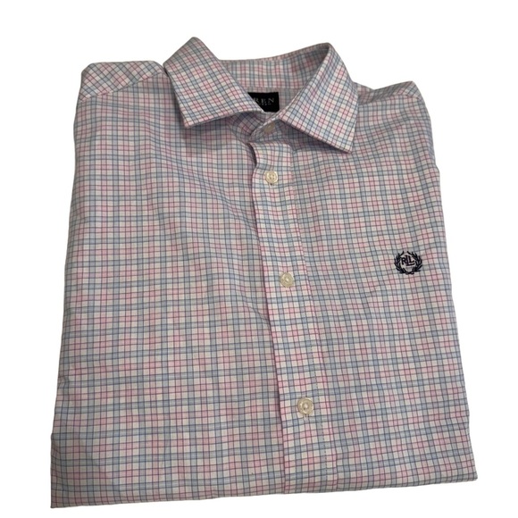 Lauren Ralph Lauren Black Label Big Boys Check Button Down Shirt Sz 16 - Picture 1 of 11